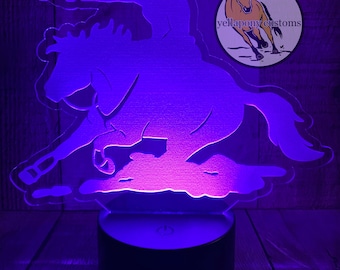 Mounted Shooting Horse Light for Mounted Shooter, Western Cowboy Horse LED Neon Light Gift for Horse Lover, Christmas Birthday for Him Her