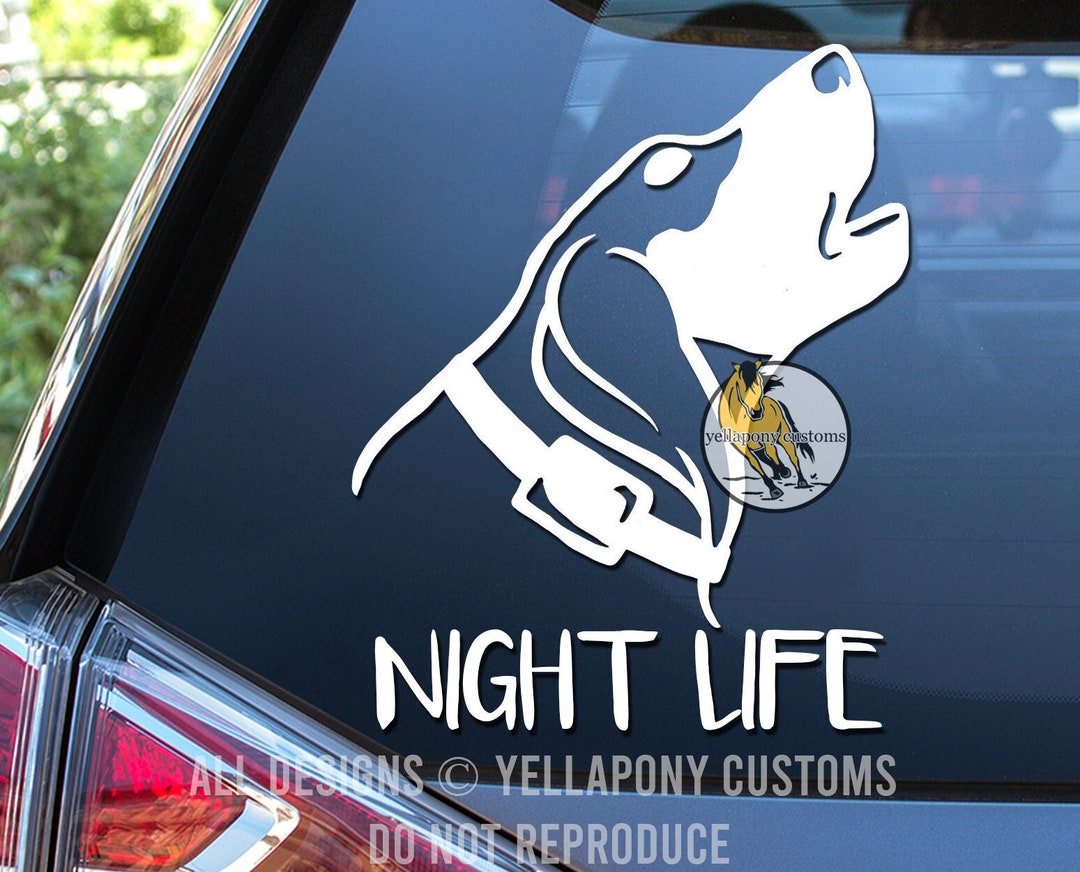 Baying Hound Dog Decal, High Quality Vinyl Window Decal for Coon Hunter ...