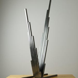 Large Brutalist Metal Sculpture | LIMITED RUN | SOLIS | Sun Burst Industrial Art Deco Steel Metal Modern Minimalist Asymmetrical