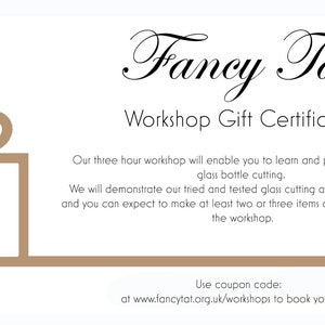 Glass Bottle Cutting for Beginners Workshop Gift Certificate/voucher image 3