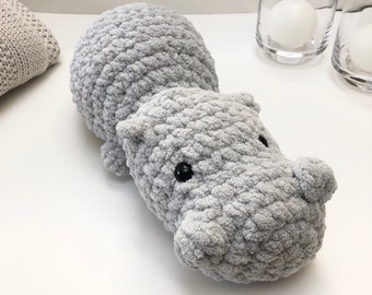 Hippo Crochet Plush Amigurumi Water Animal Stuffed Animal