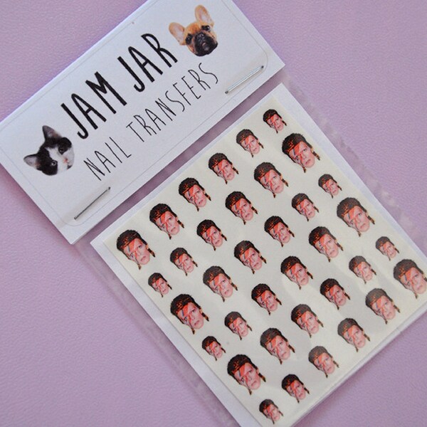 SALE! 36 David Bowie Colour Nail Transfers