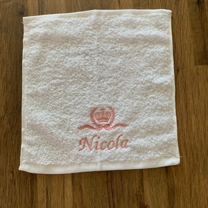 Personalised royal crown female name Face, Hand, Bath, Sheet towel set gift