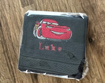 Aligeramiento McQueen Cara, Mano, Baño, Sábana regalo personalizado de juego de toallas