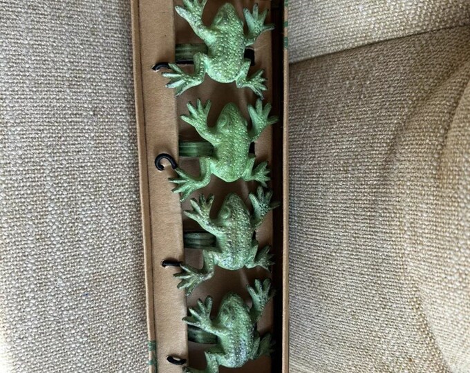 Brass Frog Napkin Rings Ancient Graffiti Set of 4 With Original Box ...