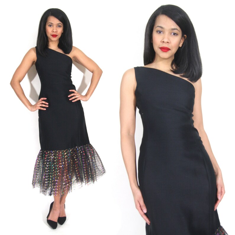 vintage one shoulder dress