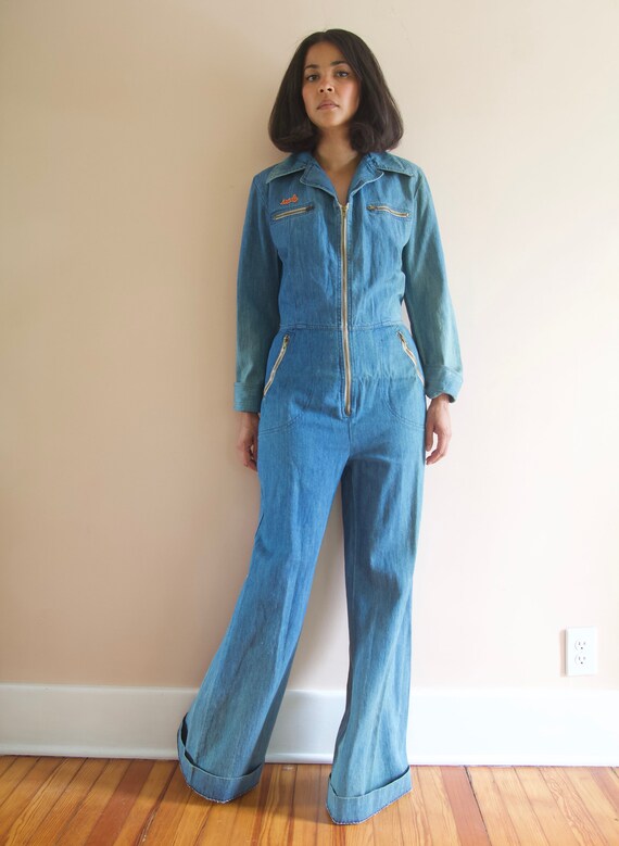 blue jumpsuit work