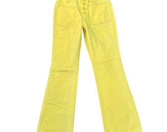 vintage 1970s gelbe hip hip hugger Wranglers xsmall