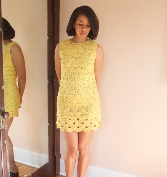 lemon yellow mini dress