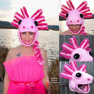 Axolotl Costume Hat Crochet Pattern PDF (Not Finished Hat) Cosplay