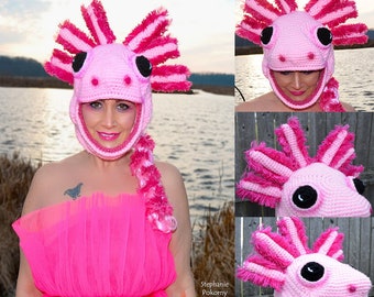 Axolotl Costume Hat Crochet Pattern PDF (Not Finished Hat) Cosplay