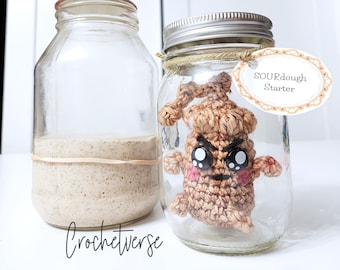 SOURdough Starter Crochet Pattern PDF Mascot Bread Active Kitchen Old Dough Food Instructions