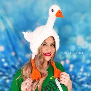 Porch Goose Hat Crochet PATTERN PDF 8 Mini Hats! Hood Costume - Cowboy, Strawberry, Witch, Fruit and More!