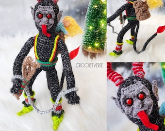 Crochet Krampus Elf Pattern Alternative Christmas Yule Legend Creepy Folklore Tradition Heirloom