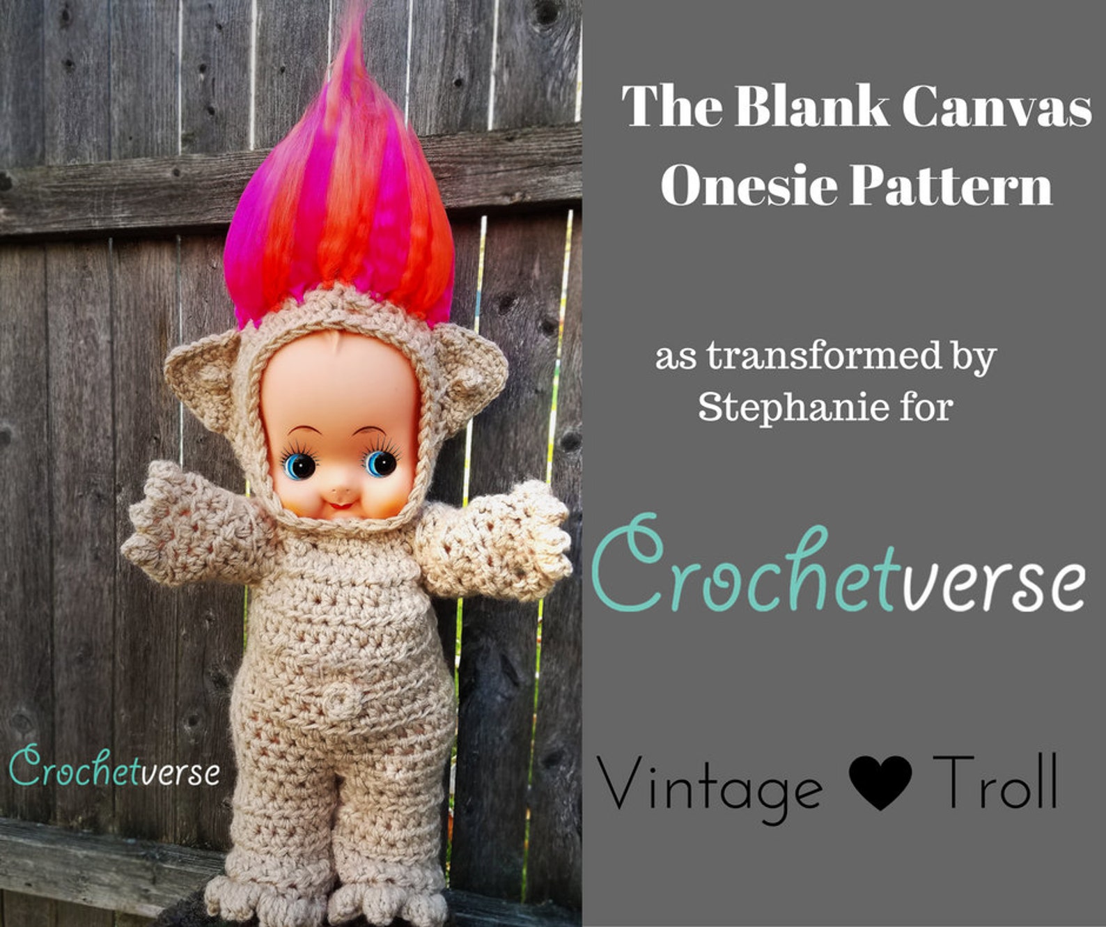 Crochet Blank Canvas Union Suit One Piece Pattern ELEVEN - Etsy