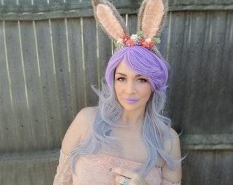 Crochet Bunny Headband Pattern Furry Cosplay Costume Woodland Rabbit Easter Spring Costume