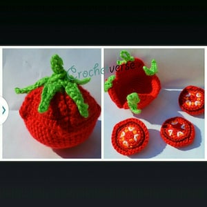 Tomato Crochet Pattern Amigurumi Play Food Softie Toy