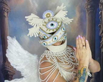 Biblically Accurate Angel Headpiece Crochet Pattern PDF DIGITAL DOWNLOAD- Seraphim Cosplay Costume Gabriel Michael Bible
