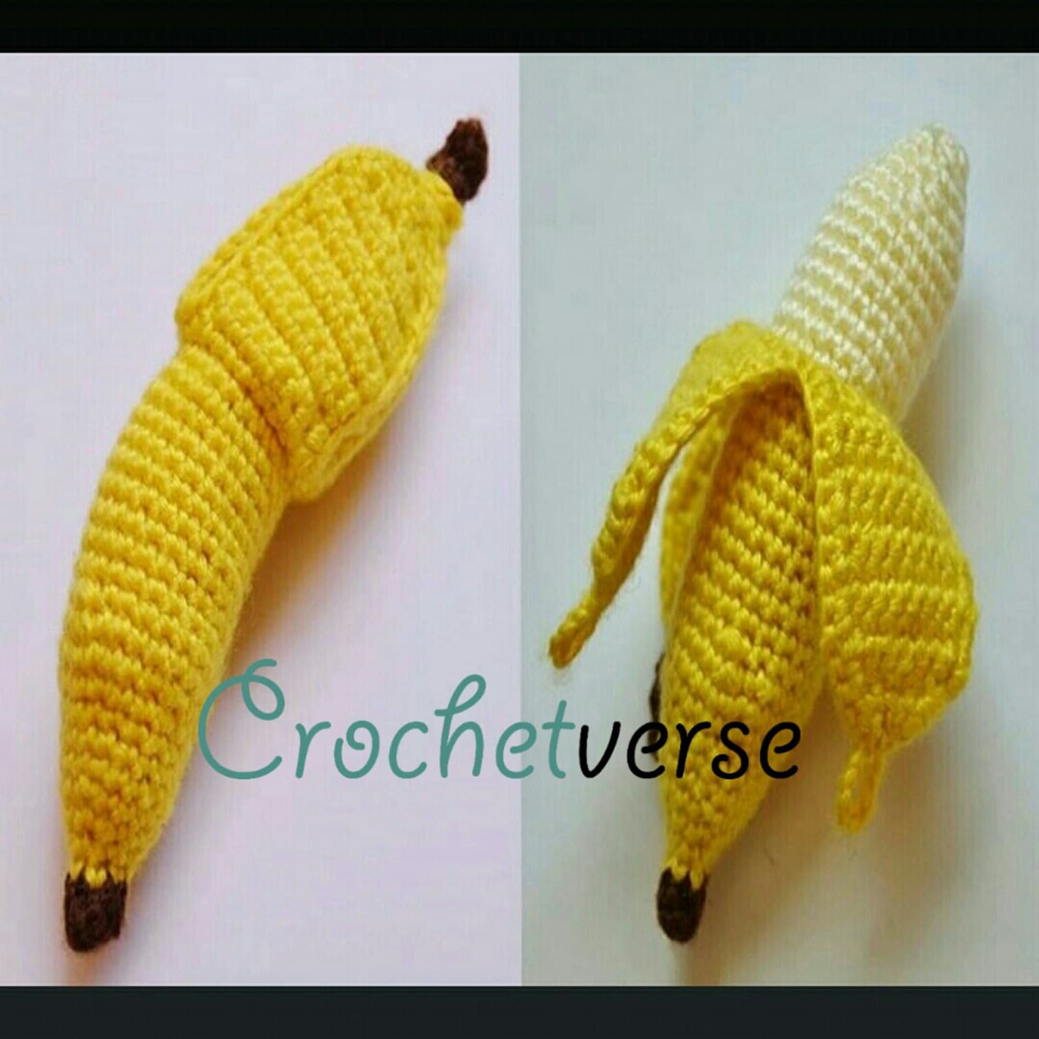 Banana Crochet Pattern Amigurumi Play Food Softie Toy Etsy