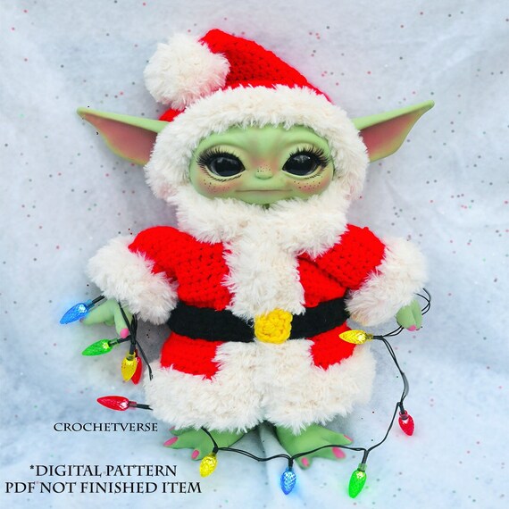 Baby Yoda Grogu Santa Outfit CROCHET 