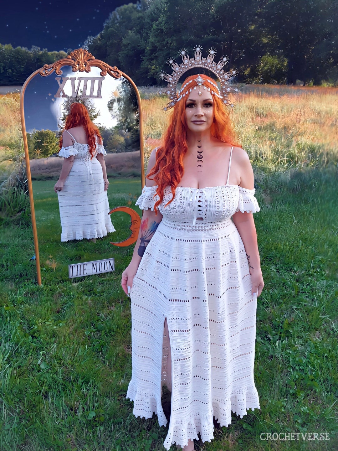 Crochet Boho Wedding Dress Pattern -MOONCHILD- Wedding