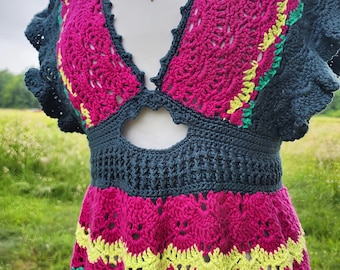 Everlight Crochet Wedding Dress Pattern Long or Short Boho Vintage