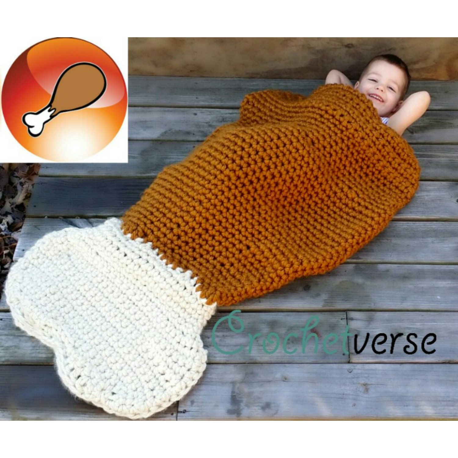 Crochet Cocoon Blanket Pattern Fried Chicken/turkey Leg Hour