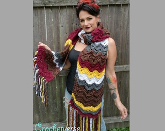 Crochet Super Scarf Harvest Pattern Huge Blanket Scarves