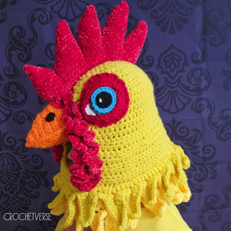 Crochet Chicken Hat Pattern DIGITAL PDF Costume Headpiece Etsy