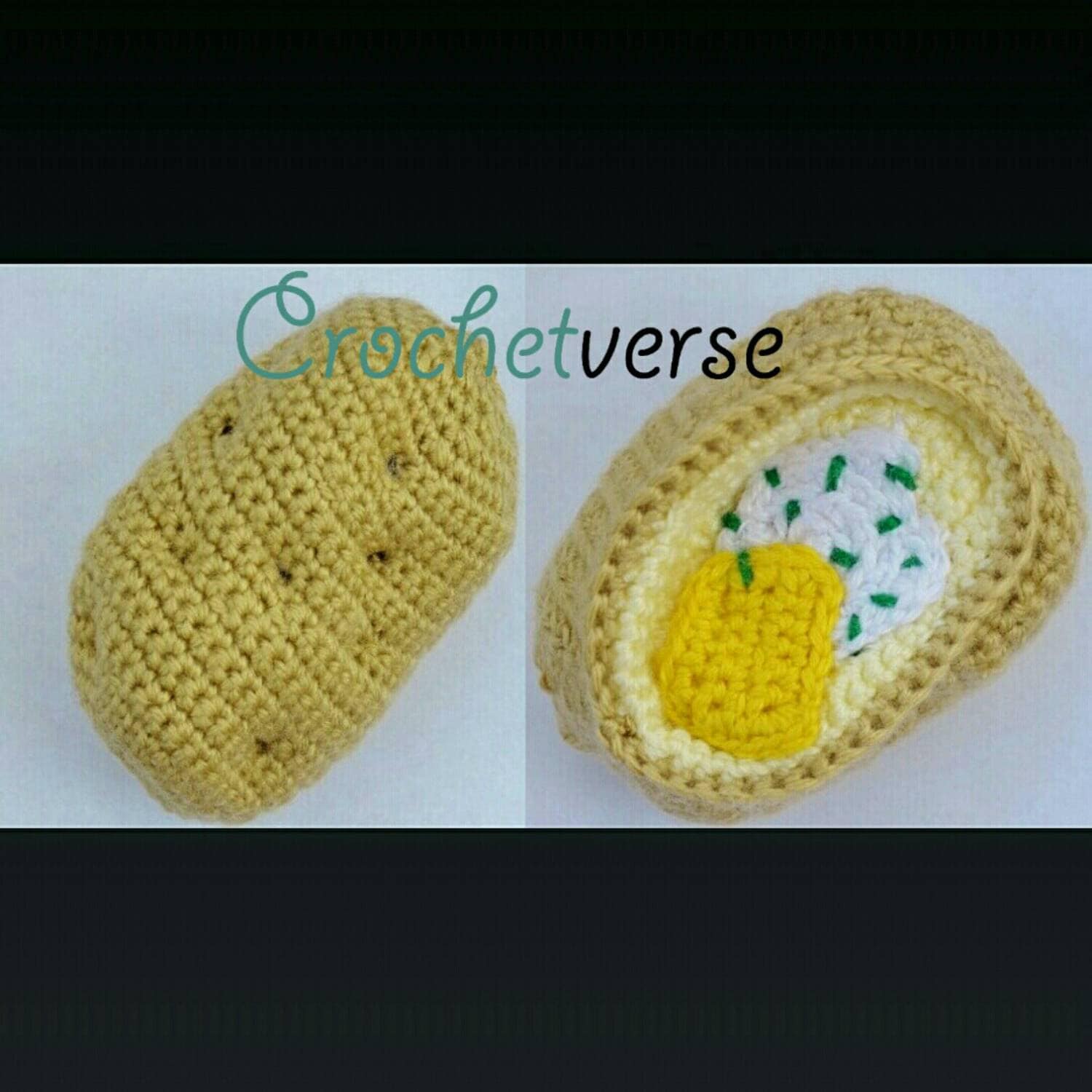 40 Crochet Stuffies with Cows, Frogs, Koalas, and Cthulhu 25 Baked Potato Crochet Pattern Amigurumi Play Food Softie