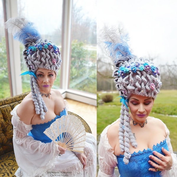 Marie Antoinette Baroque Wig Crochet Pattern Rococo Costume Cosplay Victorian (NOT finished item, PDF file)