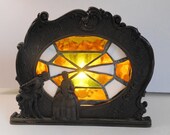 Art Deco Stained Glass Accent Light Victorian Style Lamp