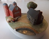 Sebastian Miniature The Country Farm 1985/ Signed and Dated in Original Box / Barn/ horse/ scenery