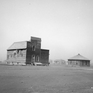Boise City, Oklahoma, 1930&#39;s, Dust Bowl, Dust Storm, Old Photo, Black and White, New Reproduction Picture