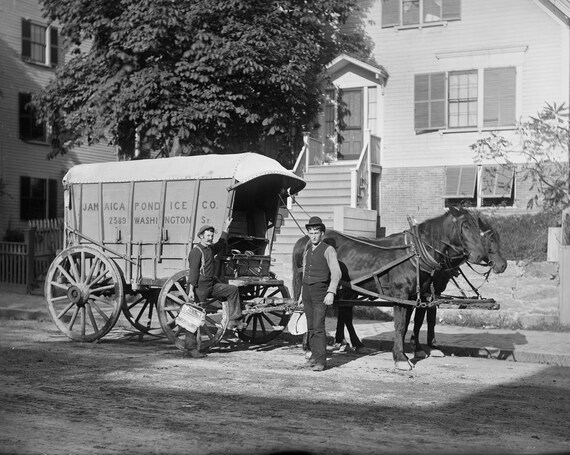 Horse Drawn Ice Wagon, 1890s, Washington D.C., Old Photo, Black and White,  New Reproduction Picture - Etsy