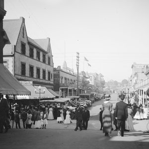 Pier Avenue, Santa Monica, California, Ocean Park, 1915, Photo, Black and White, New Reproduction Picture