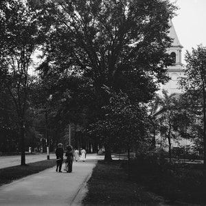 South Street, Pittsfield, Massachusetts, c. 1900, Black and White Photo, New Print Reproduction of an Old Photograph