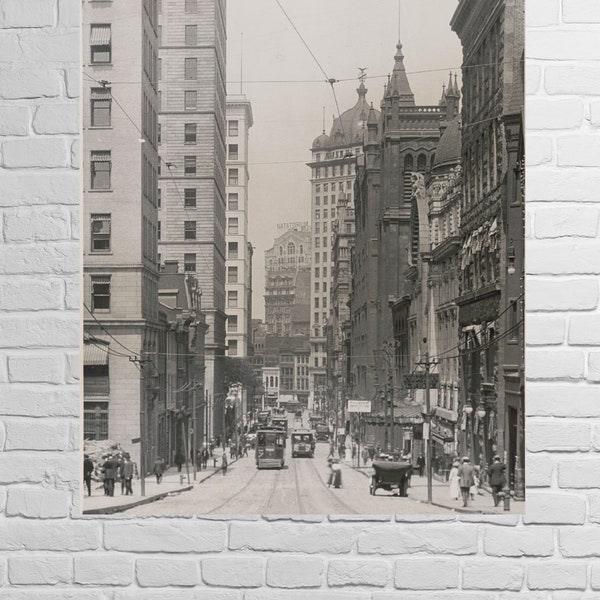 Pittsburgh, PA, Early 1900's, 6th Avenue, Pennsylvania,  New Reproduction Photo Print