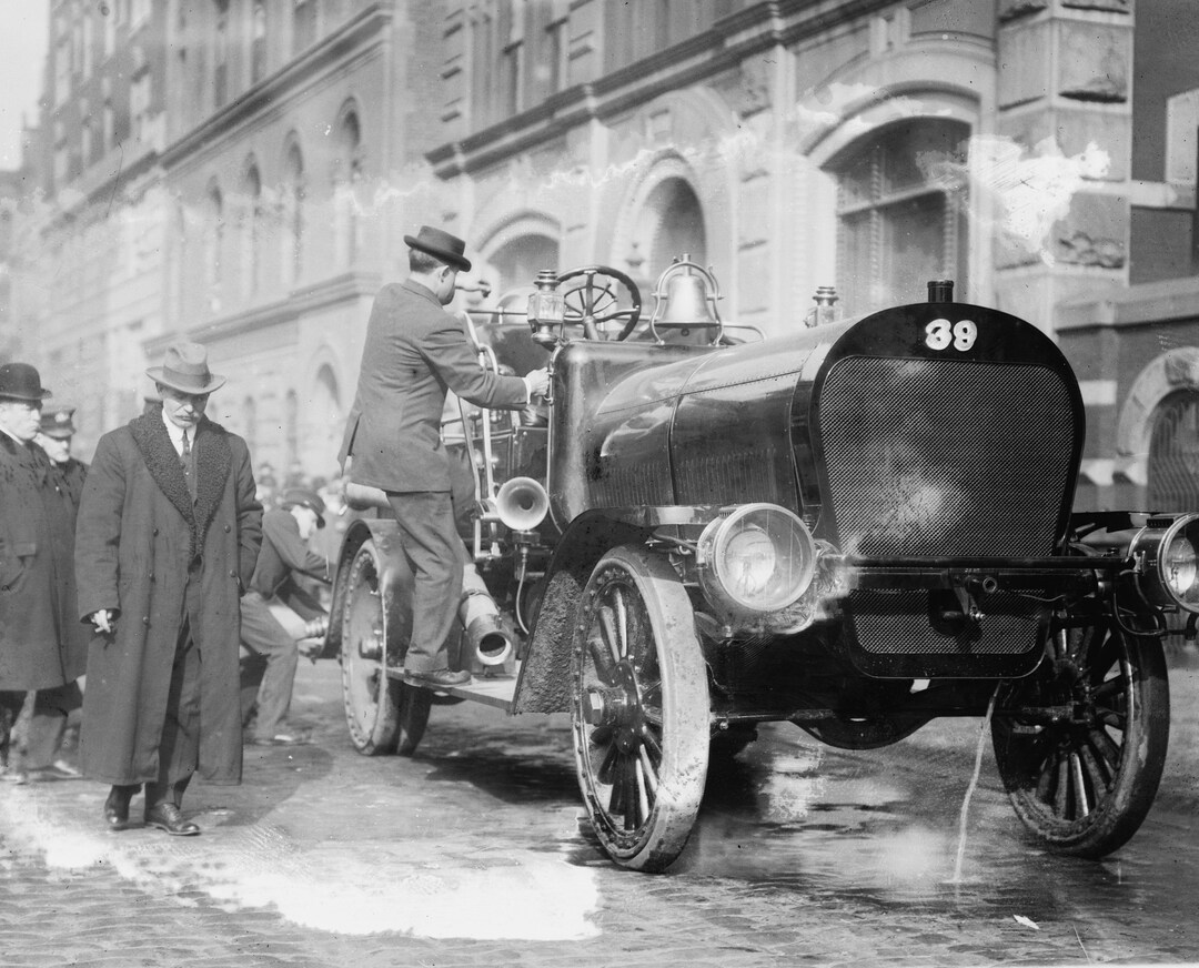 Fire Engine, New York City, 67th Street, Early 1900s, New Reproduction ...