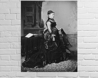 Julia Dent Grant, Wife of Ulysses Grant, 1876 Picture, New Reproduction of an old Photo