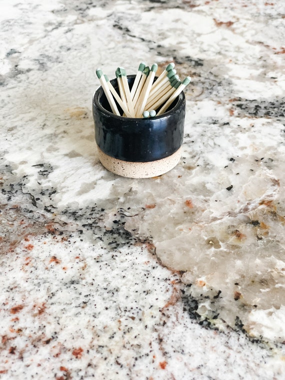 Ceramic Match Striker Mini Pot Etsy
