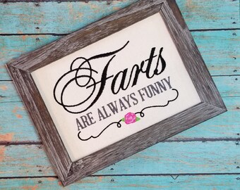 Farts are Always Funny Bathroom Sign ~ Kids Bathroom Decor ~ Minimalist  Wall Decor for Guest Half Bath ~ Fun Teen Dorm Room Decoration