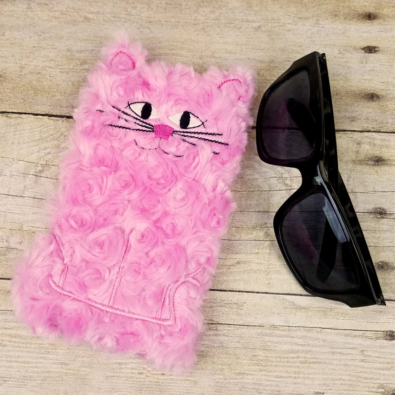 Cute Cat Sunglasses Case Furry Pink Kitty Pouch Gift for Etsy