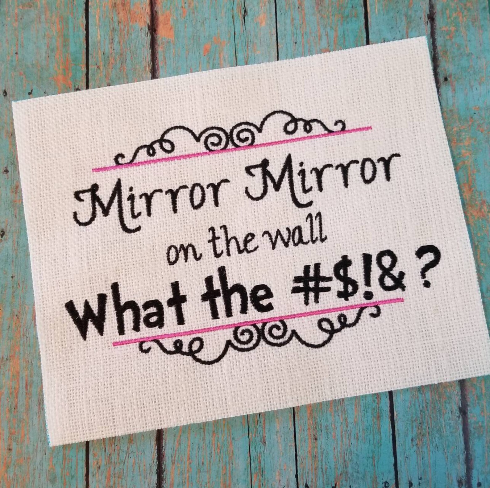 Mirror Mirror on the Wall What the Funny Bathroom Sign Etsy