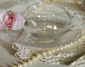 Rare Large Candlewick Clear Compote by Rare Large Candlewick Clear Compote by