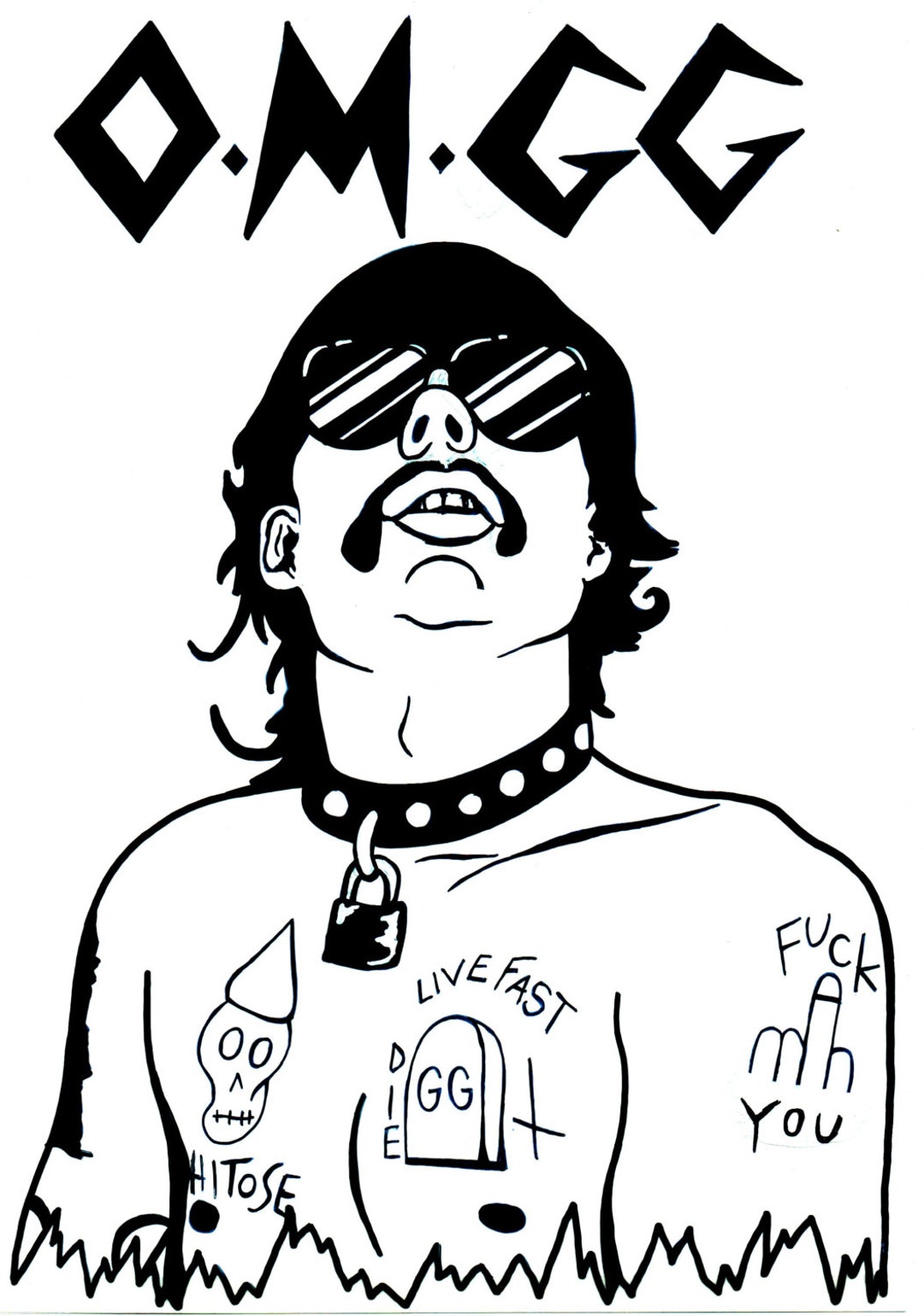 激レア GG Allin 長袖 Tシャツ GG アリン 黒L ハードコア 激レア GG Allin Tattoos 長袖 Tシャツ GG アリン 黒XL - メルカリ
