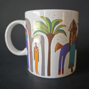 Vintage LAUREL BURCH Coffee MUG Morning at the Oasis 1989