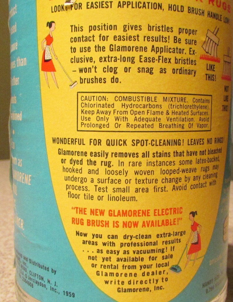 GLAMORENE DryCleaner for Rugs JAR Mid Century Etsy