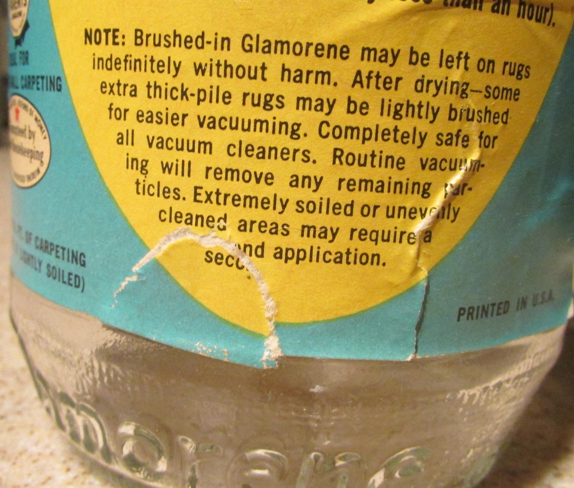 GLAMORENE DryCleaner for Rugs JAR Mid Century Etsy