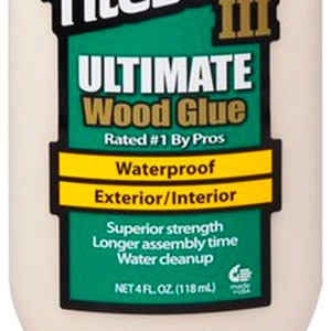 Titebond II 2 Premium Clear WOOD GLUE Water Uv Resistant Interior Exterior  Outdoor Professional 8 Ounce Blue Squeeze Bottle Franklin 5003 